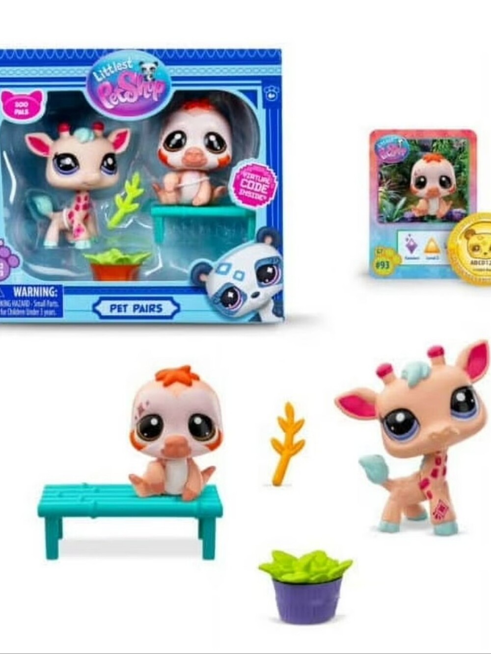 LPS Giraffe & Sloth Duo 2" H